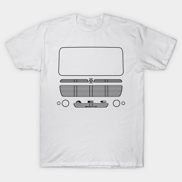 AEC Mandator classic truck outline graphic (black) T-Shirt by soitwouldseem